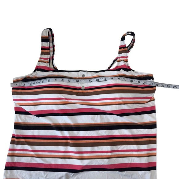 Beach House Woman 22W Striped Padded Tankini Top & Black Bottoms Swim Set NWT - Picture 4 of 15